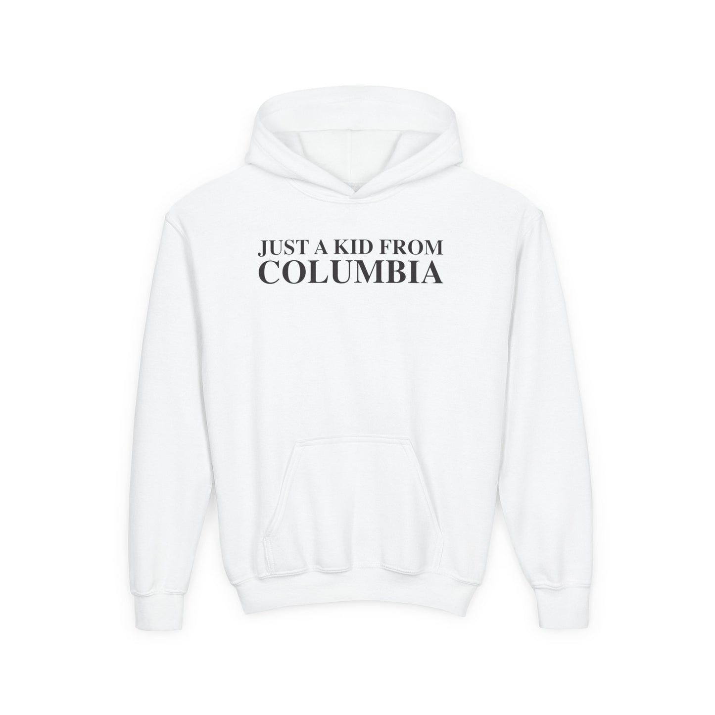 Just a kid from Columbia Youth Heavy Blend Hooded Sweatshirt