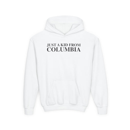 Just a kid from Columbia Youth Heavy Blend Hooded Sweatshirt