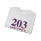 203 Greenwich Red, White & Blue Unisex Heavy Blend™ Crewneck Sweatshirt