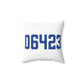 06423 East Haddam Connecticut Zip Code Spun Polyester Square Pillow