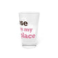 Goose Shows Are My Happy Place - Pink & Espresso Pint Glass, 16oz