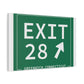 Vintage Exit 28 Merritt Parkway Sign Matte Canvas, Stretched, 1.25"