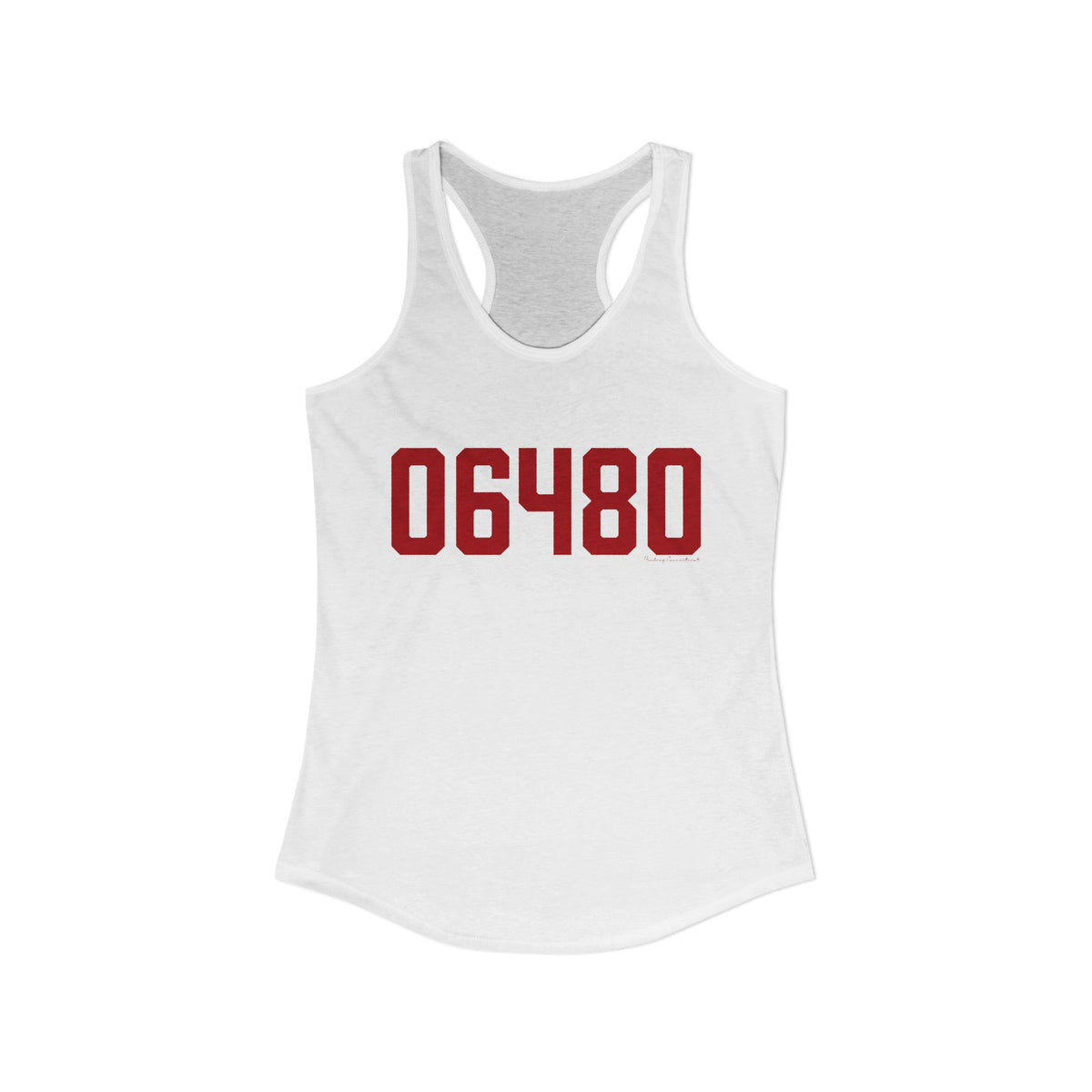 06480 Portland Connecticut Zip Code Women's Ideal Racerback Tank Top