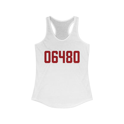 06480 Portland Connecticut Zip Code Women's Ideal Racerback Tank Top