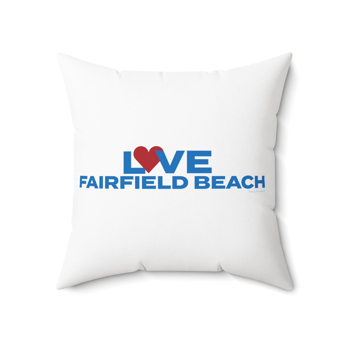 Love Fairfield Beach Spun Polyester Square Pillow