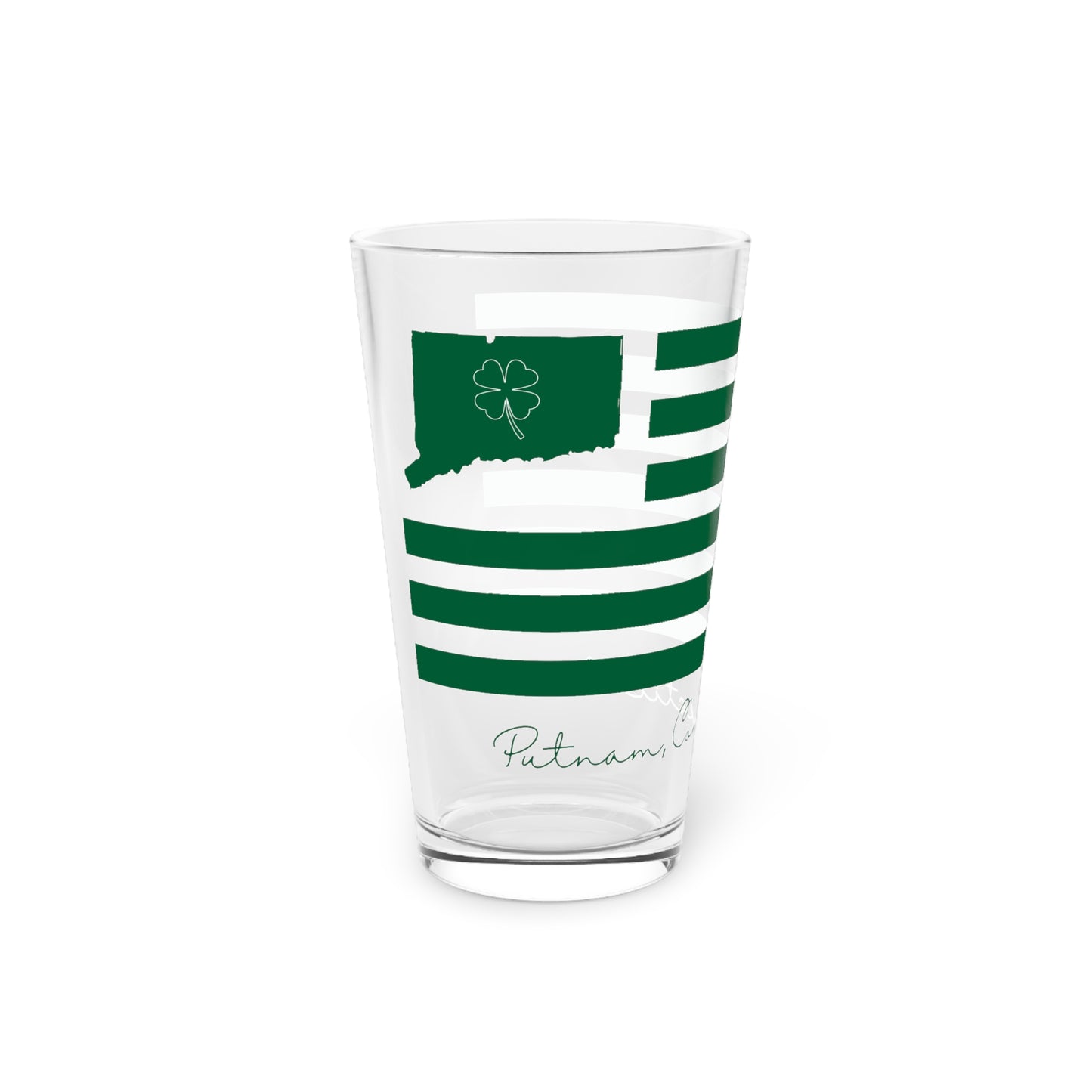 Putnam Connecticut St. Patrick’s Day Flag Pint Glass, 16oz