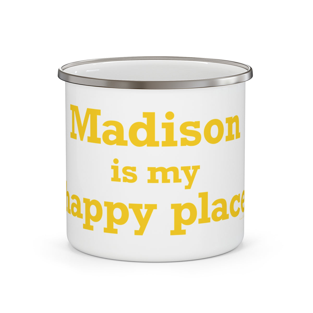 Madison is My Happy Place Enamel Camping Mug