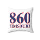 860 Simsbury Hill Red, White & Blue Spun Polyester Square Pillow