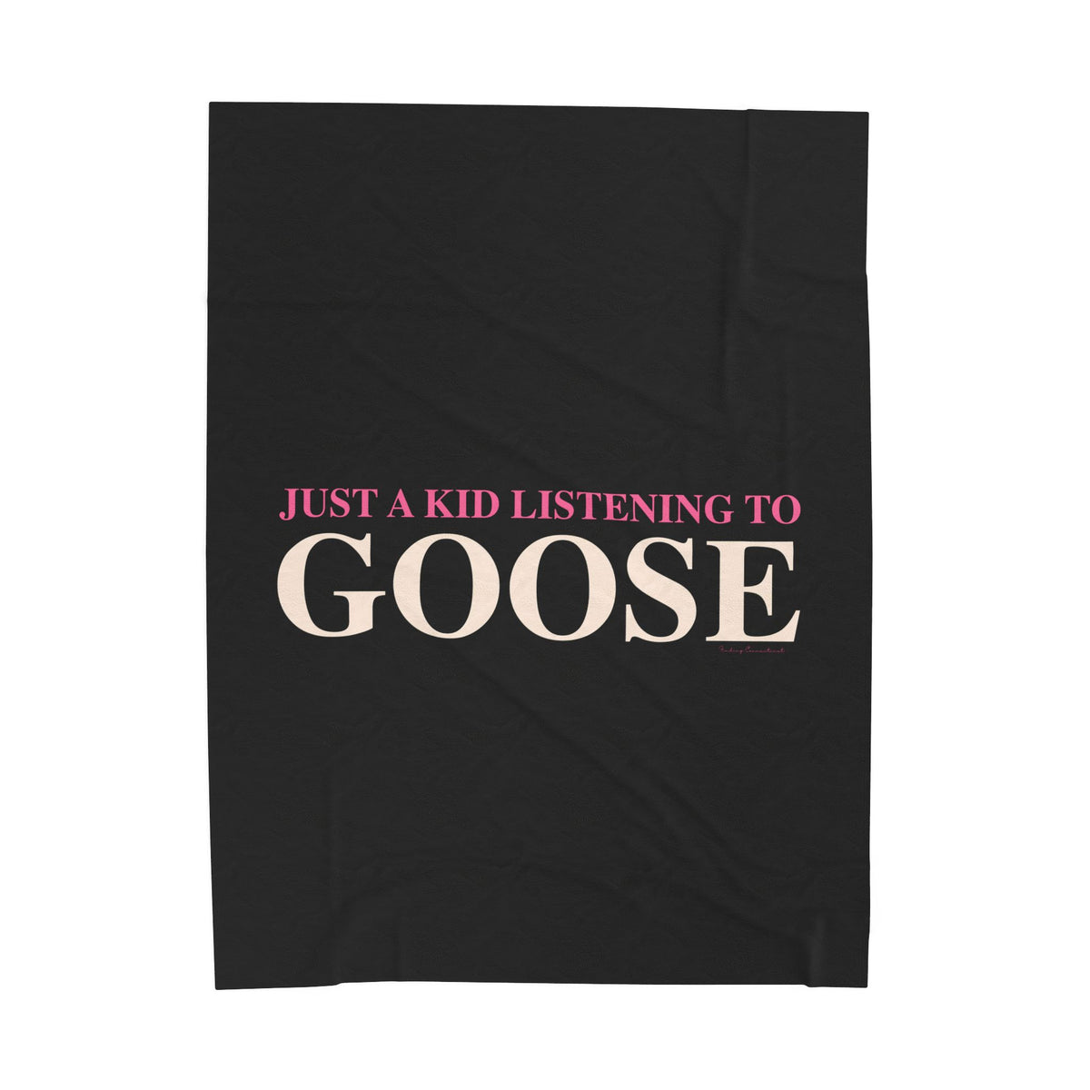Copy of Just a kid listening to Goose  - Peach & Pink Velveteen Plush Blanket