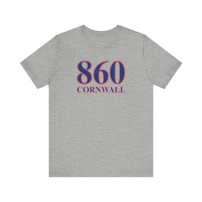 860 Cornwall Red White & Blue Unisex Jersey Short Sleeve T-Shirt
