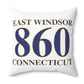 East Windsor 860 Connecticut Polyester Square Pillow