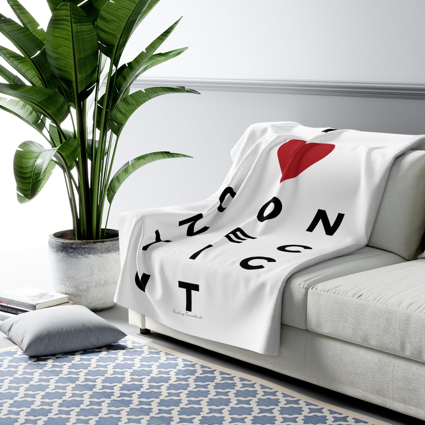 Connecticut Vision Sherpa Fleece Blanket