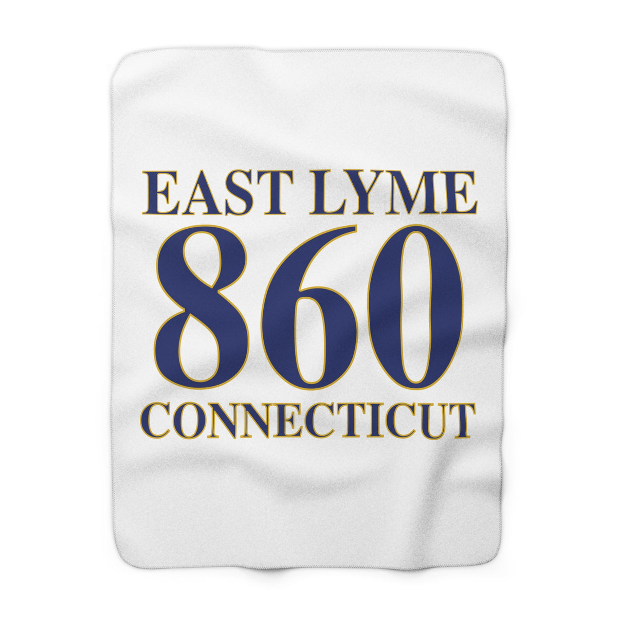 East Lyme 860 Connecticut Sherpa Fleece Blanket