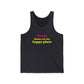 Goose Shows Are My Happy Place - Yellow & Pink Unisex Jersey Tank Top