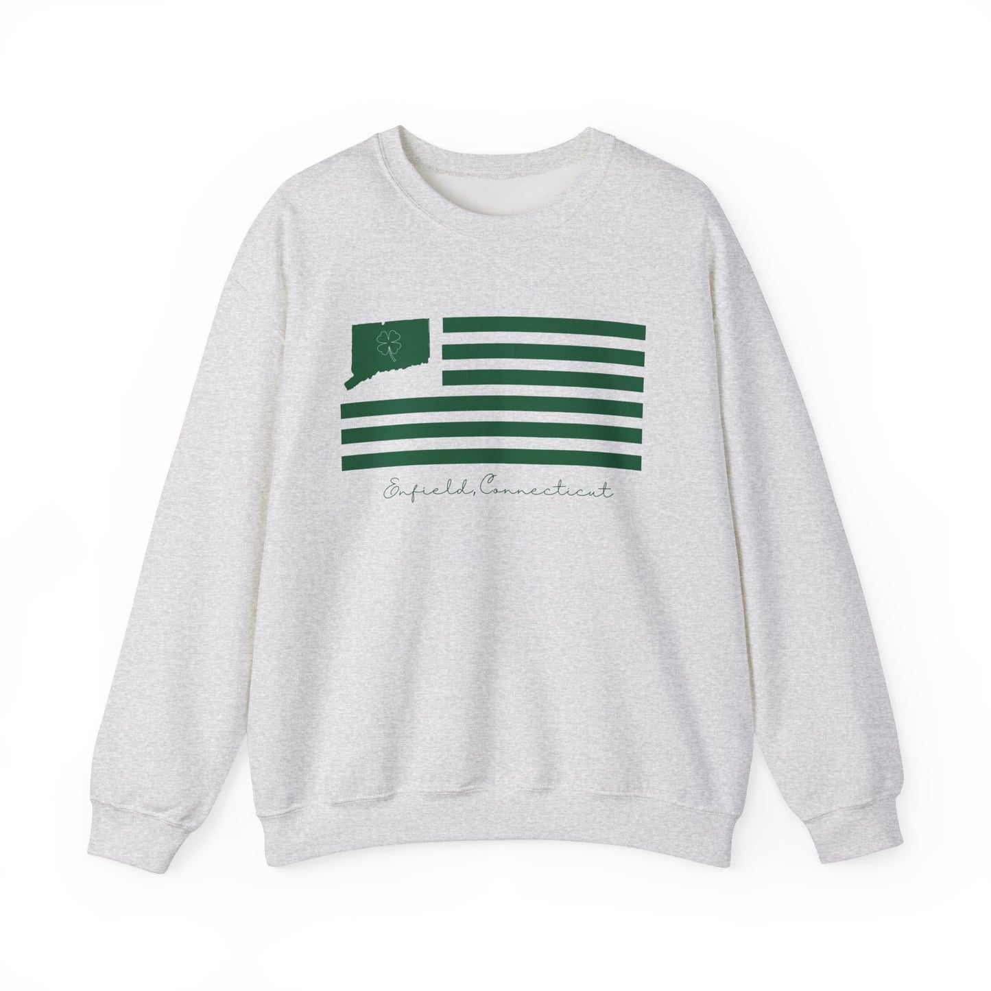 Enfield Connecticut St Patrick’s Day Flag Unisex Heavy Blend™ Crewneck Sweatshirt