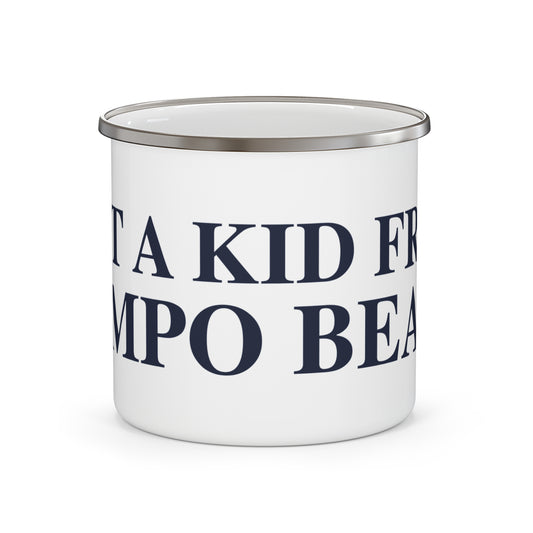 Just a kid from Compo Beach Enamel Camping Mug