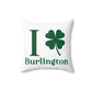 I Clover Burlington Spun Polyester Square Pillow