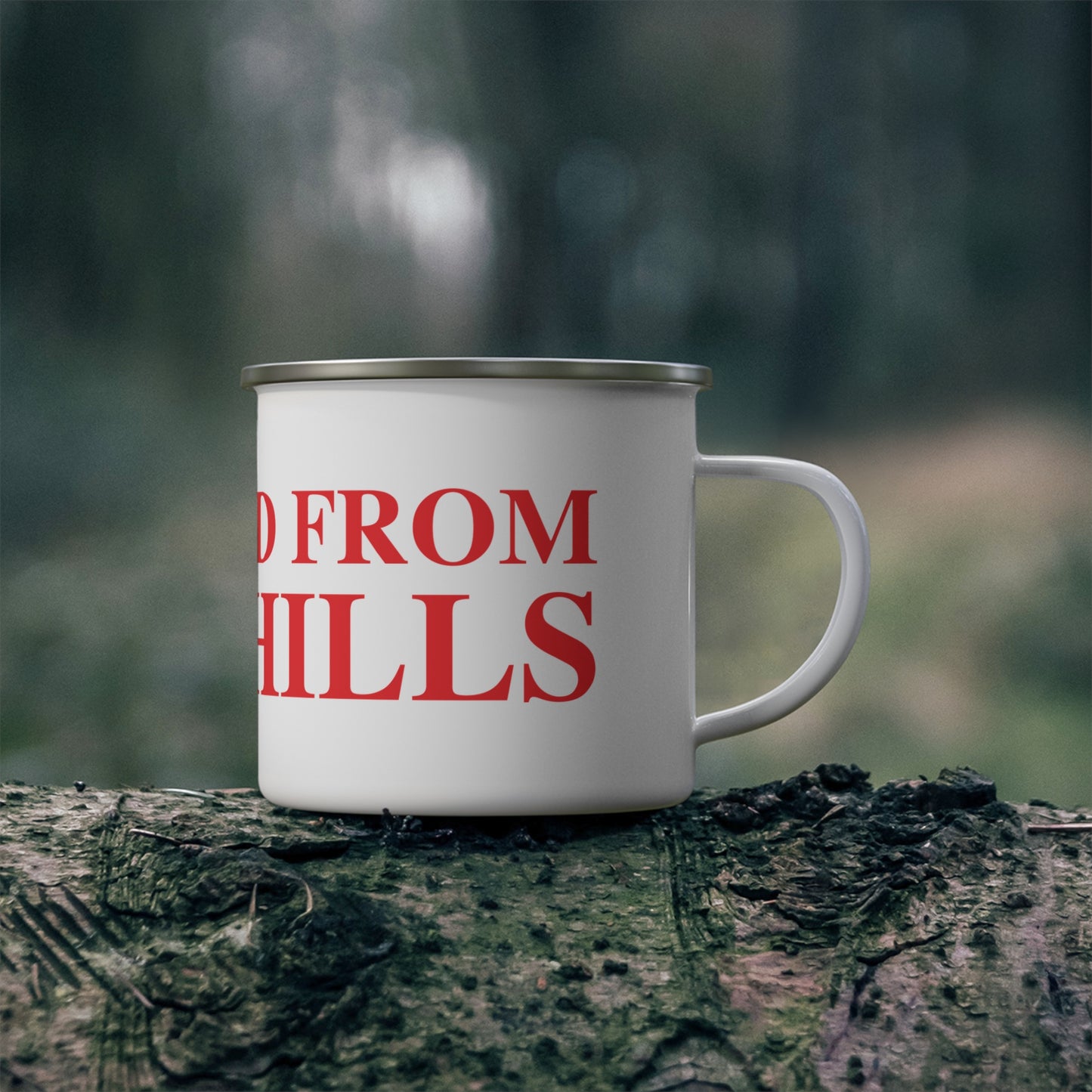 Just a kid from Lake Hills Enamel Camping Mug