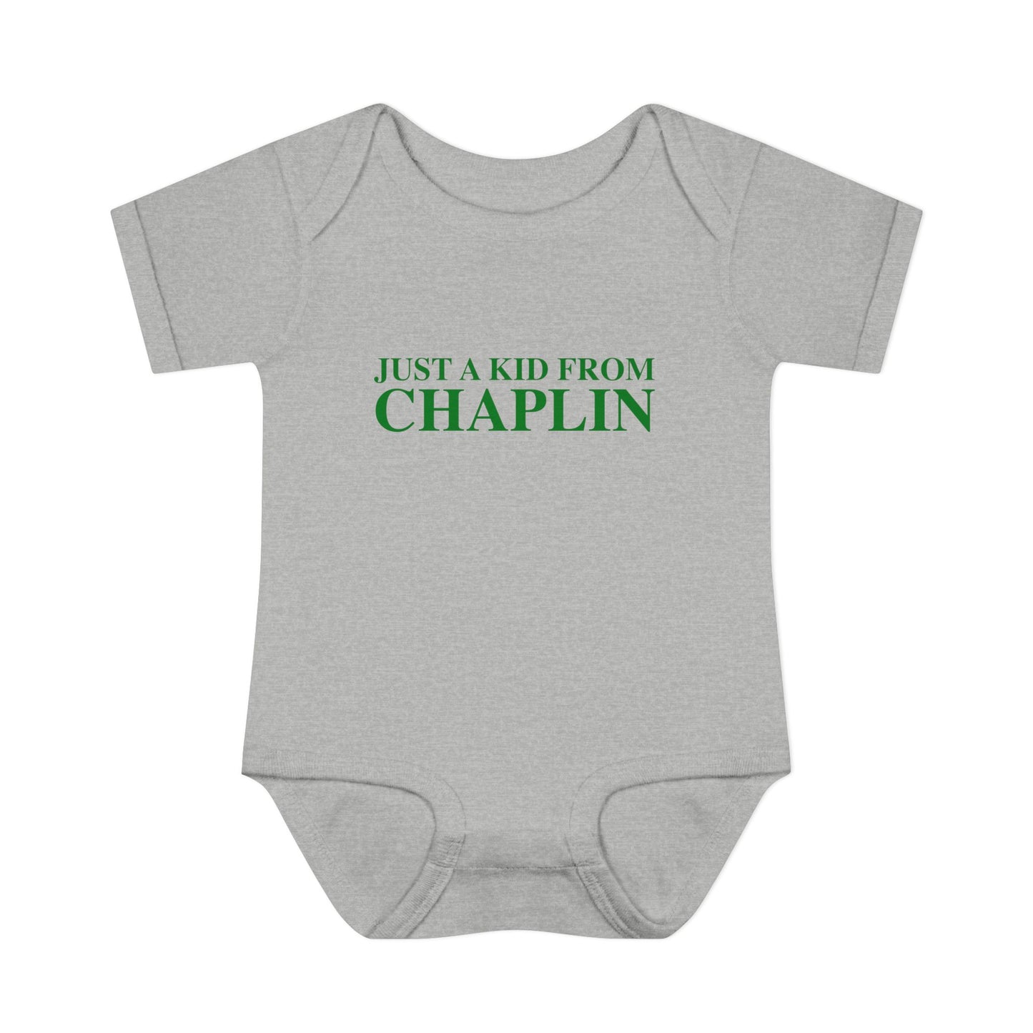 Just a kid from Chaplin Infant Baby Rib Bodysuit
