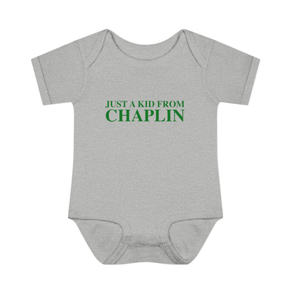 Just a kid from Chaplin Infant Baby Rib Bodysuit