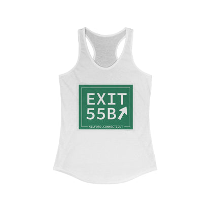 Vintage Exit 55B WCP Sign Women's Ideal Racerback Tank Top