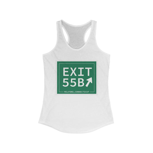 Vintage Exit 55B WCP Sign Women's Ideal Racerback Tank Top