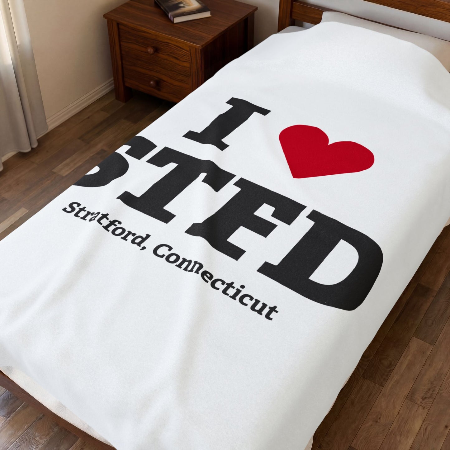 I Heart STFD Velveteen Plush Blanket