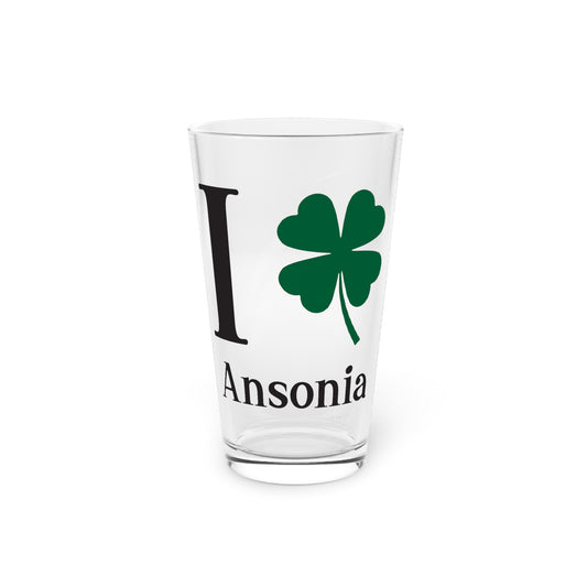 I Clover Ansonia Pint Glass, 16oz