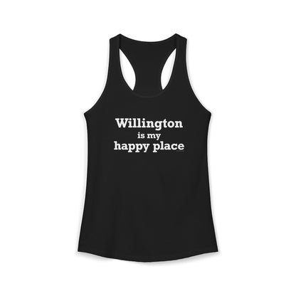 Willington is My Happy Place Women's Ideal Racerback Tank Top