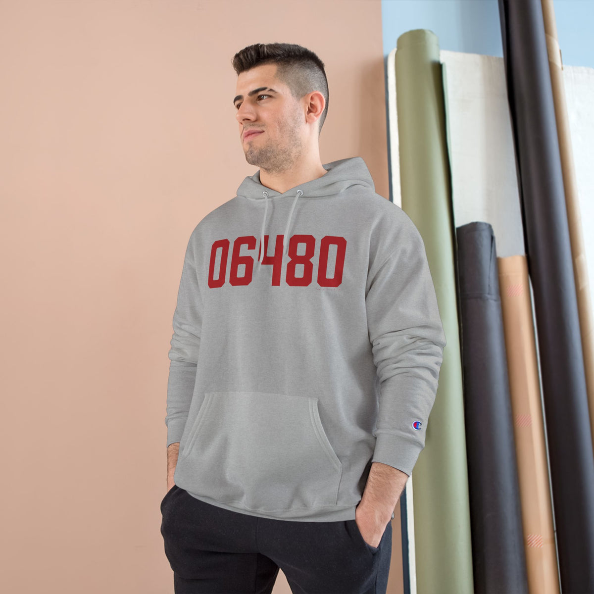 06480 Portland Connecticut Zip Code Champion Hoodie