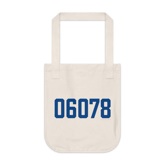 06078 Suffield Connecticut Zip Code Organic Canvas Tote Bag