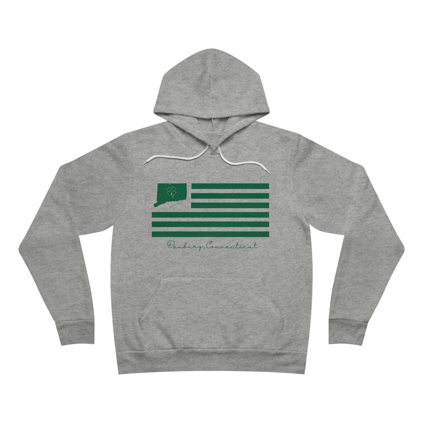 Danbury Connecticut St Patrick’s Day Flag Unisex Sponge Fleece Pullover Hoodie