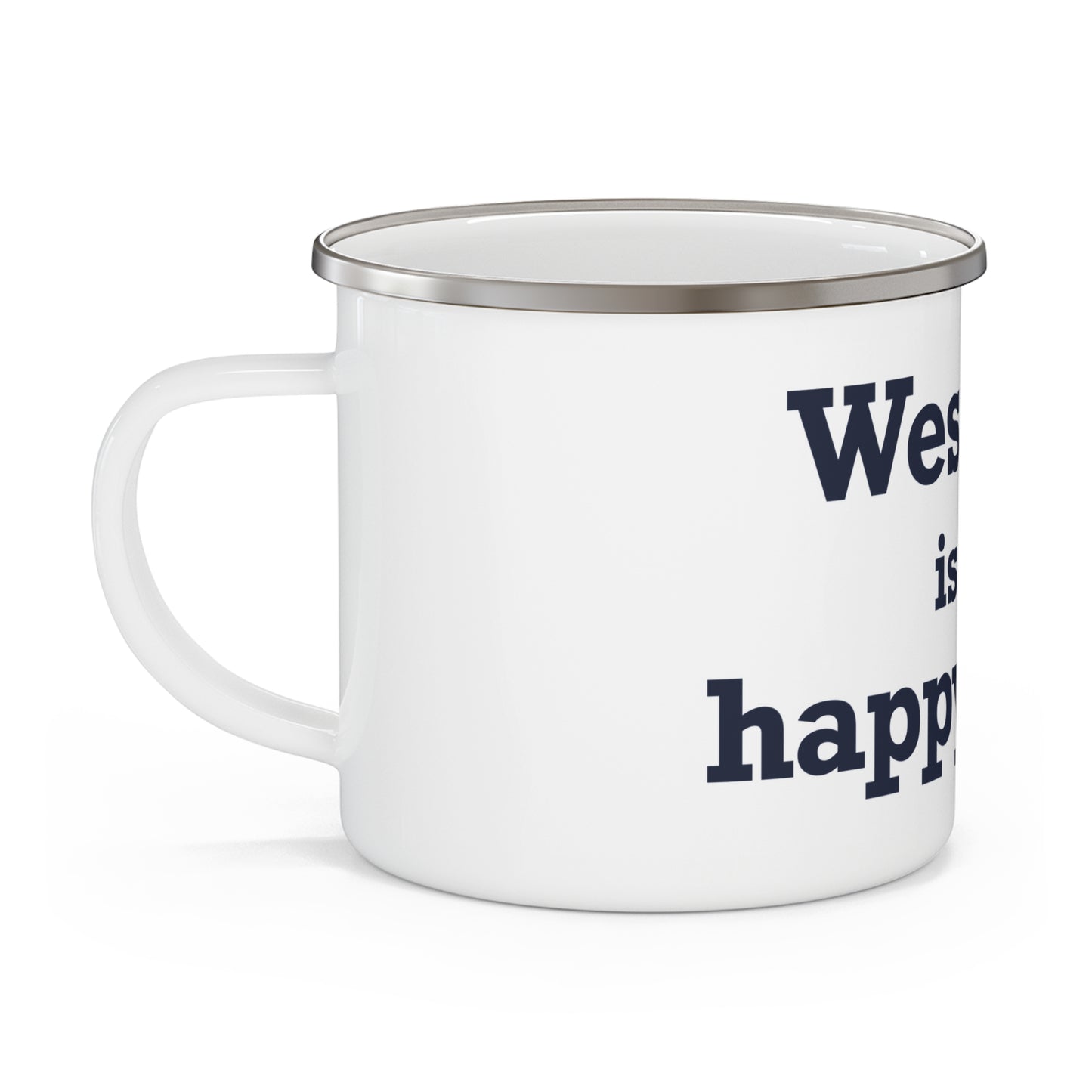 Westport Is My Happy Place Enamel Camping Mug