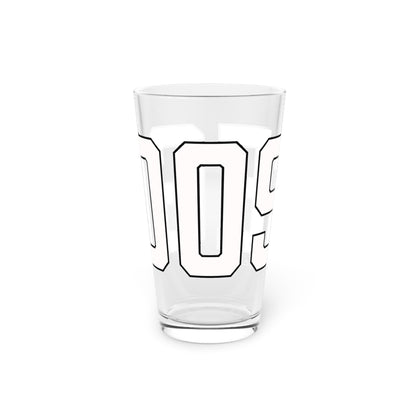 Goose Zip Code White & Black Pint Glass, 16oz