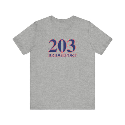 203 Bridgeport Red, White & Blue Unisex Jersey Short Sleeve T-Shirt