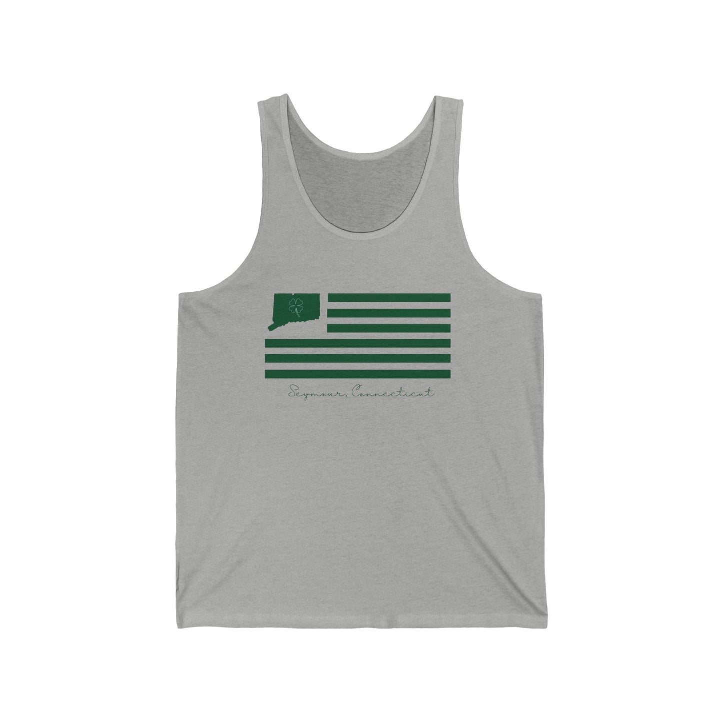 Seymour Connecticut St. Patrick’s Day Flag Unisex Jersey Tank Top