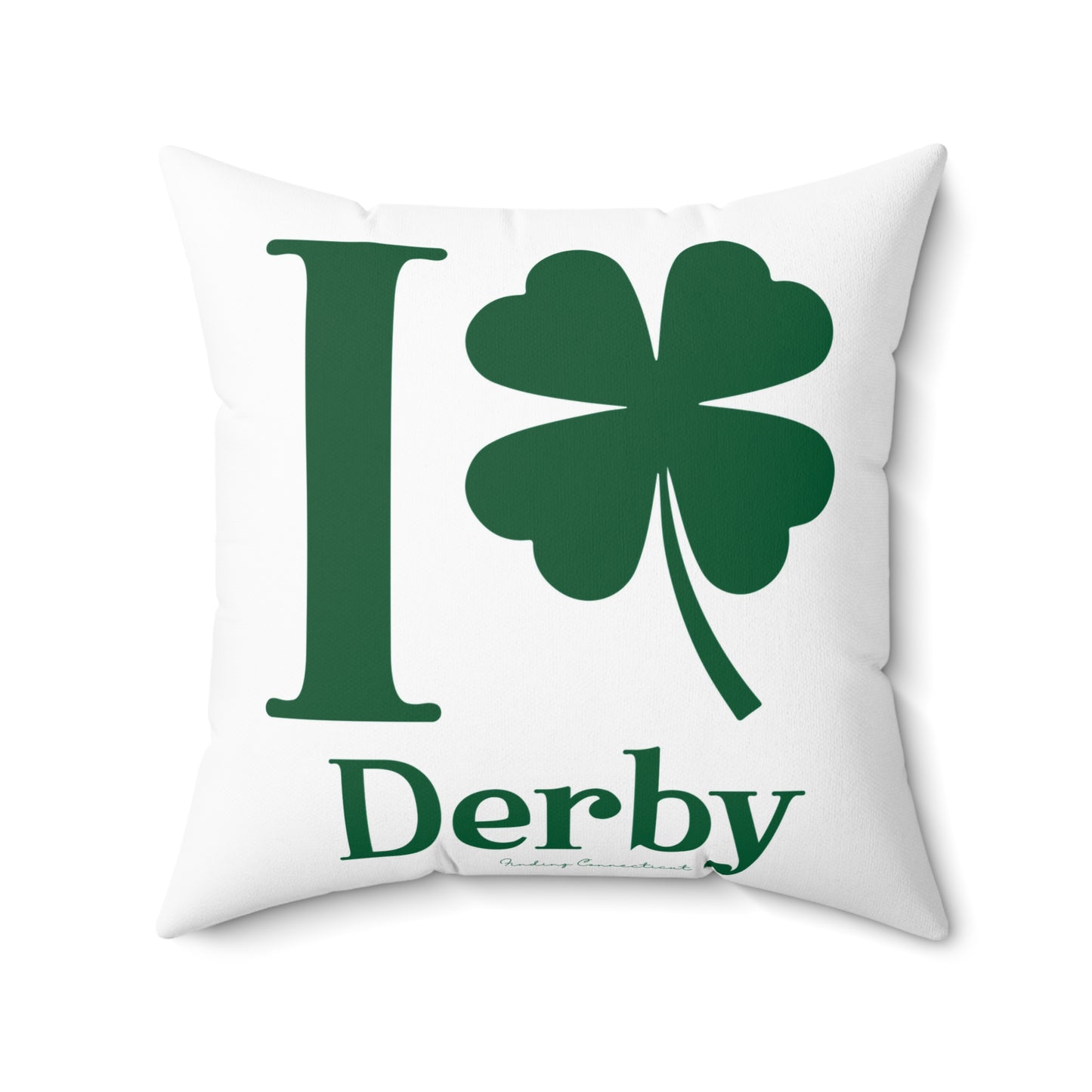 I Clover Derby Spun Polyester Square Pillow