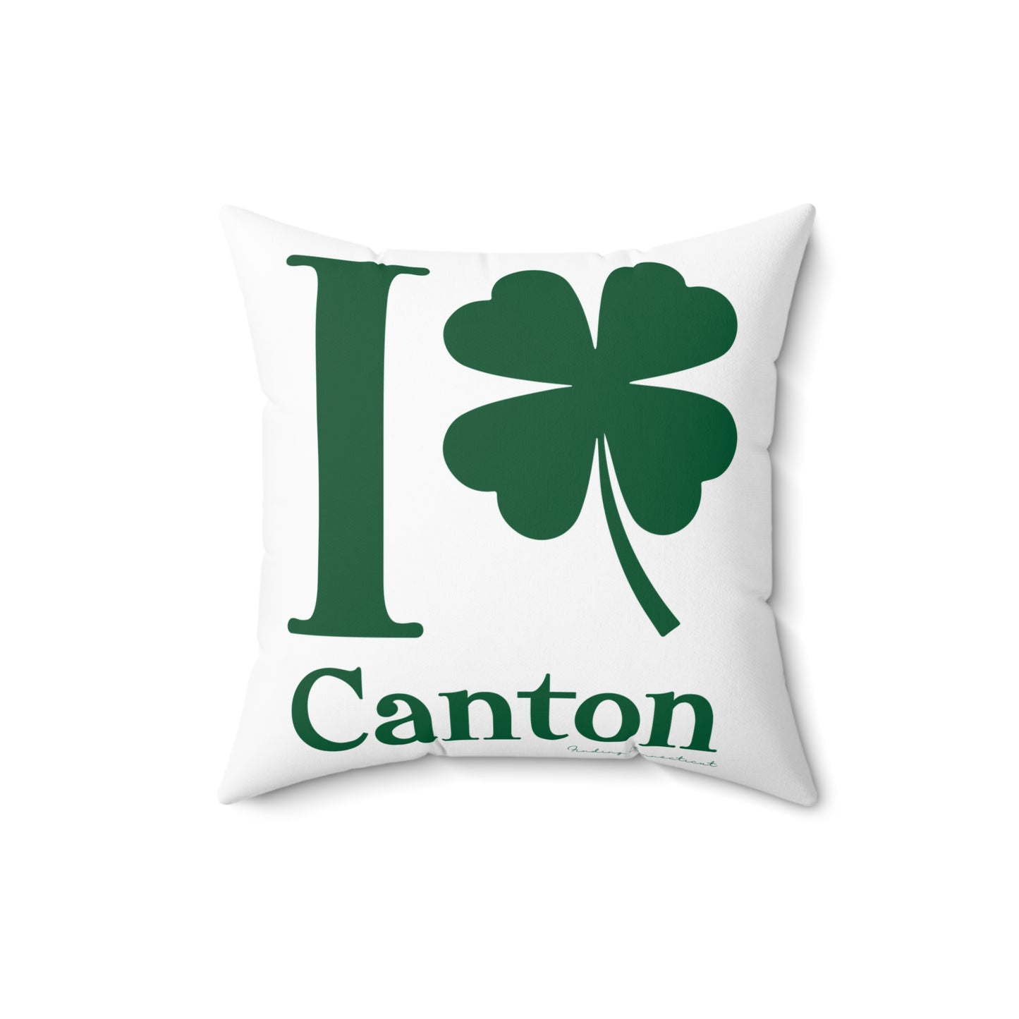 I Clover Canton Spun Polyester Square Pillow