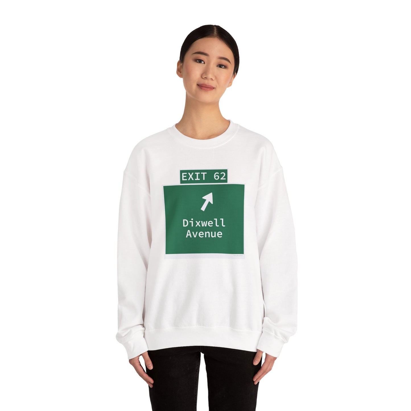 Vintage WCP Exit 62 Sign Unisex Heavy Blend™ Crewneck Sweatshirt