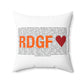 Ridgefield Love Spun Polyester Square Pillow
