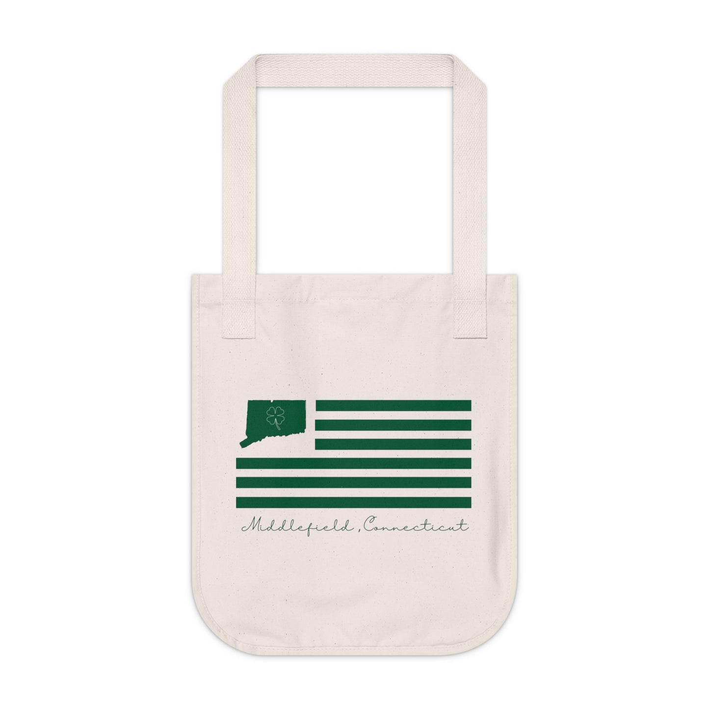 Middlefield Connecticut St. Patrick’s Day Flag Organic Canvas Tote Bag