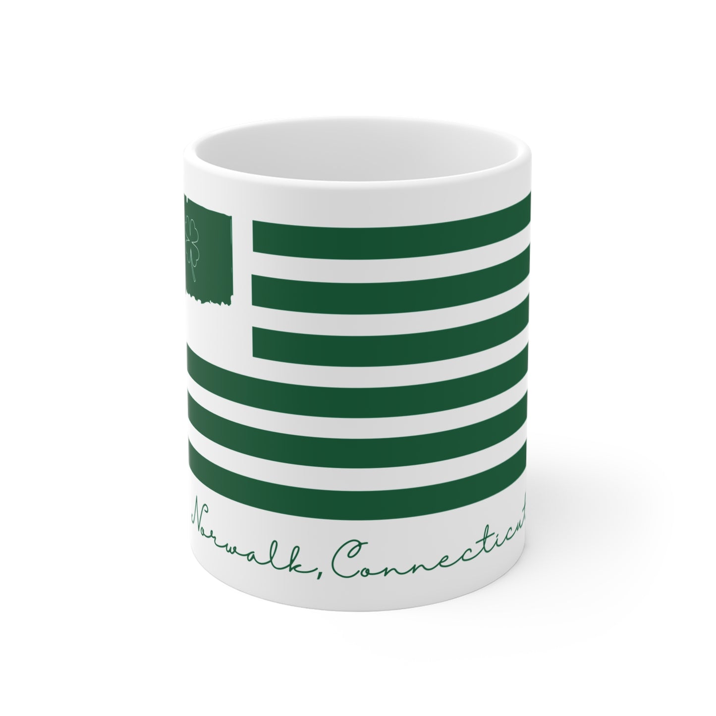 Norwalk Connecticut St Patrick's Day Flag Mug 11oz