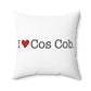 I Heart Cos Cob. Spun Polyester Square Pillow