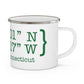 Bridgeport Coordinates Enamel Camping Mug