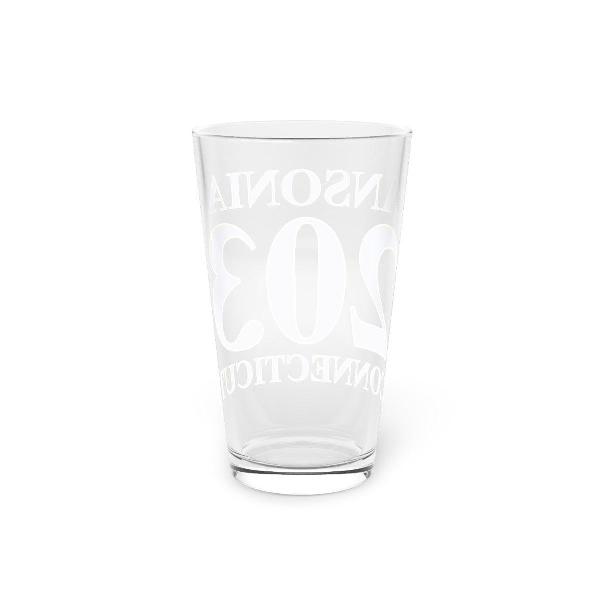 Ansonia 203 Connecticut Pint Glass, 16oz