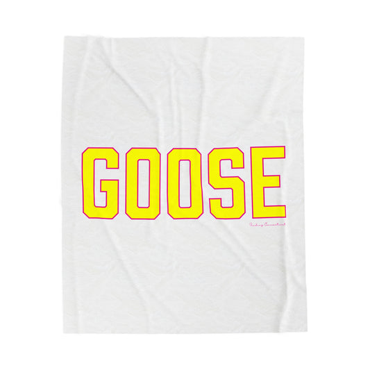 Goose Zip Code Velveteen Plush Blanket