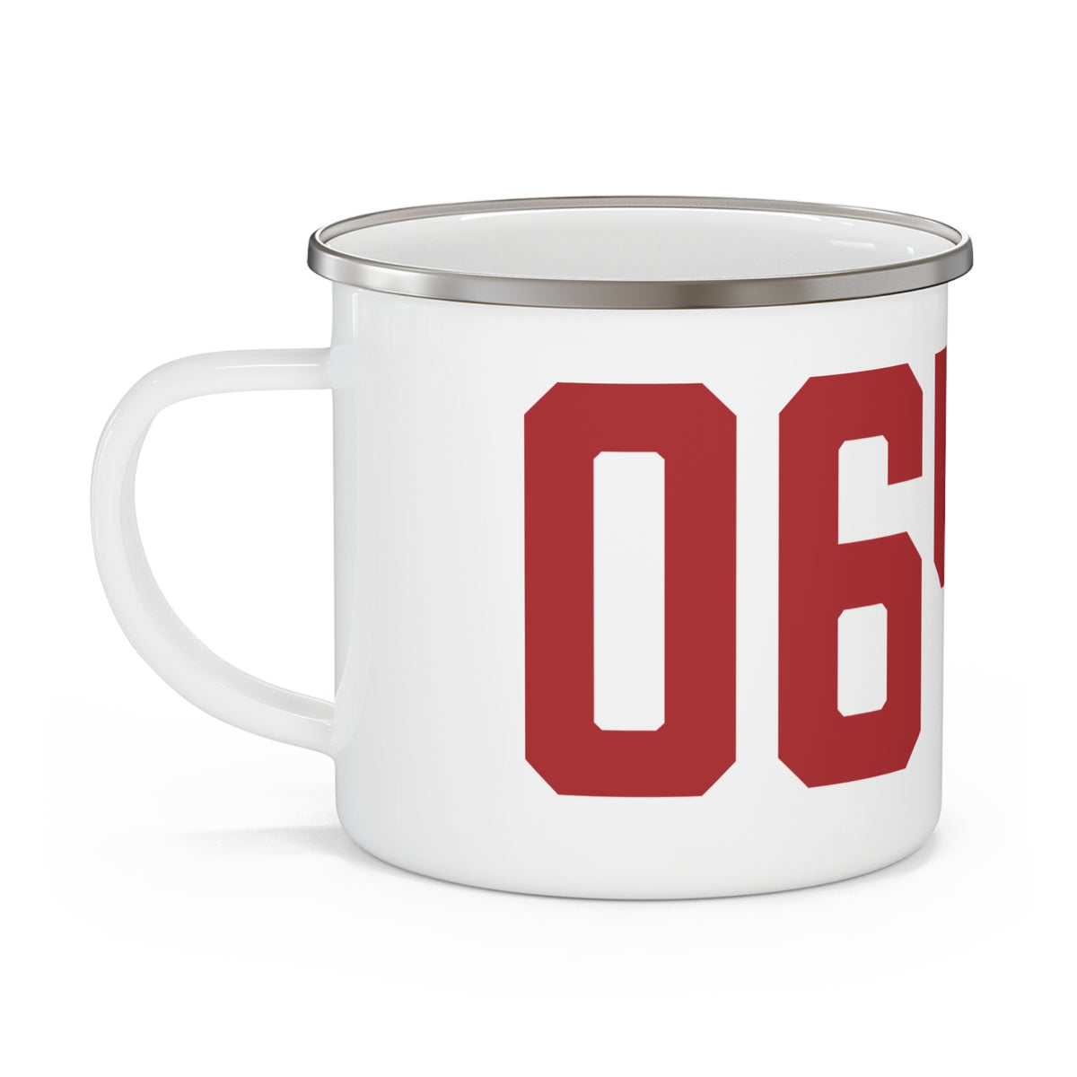 06480 Portland Connecticut Zip Code Enamel Camping Mug