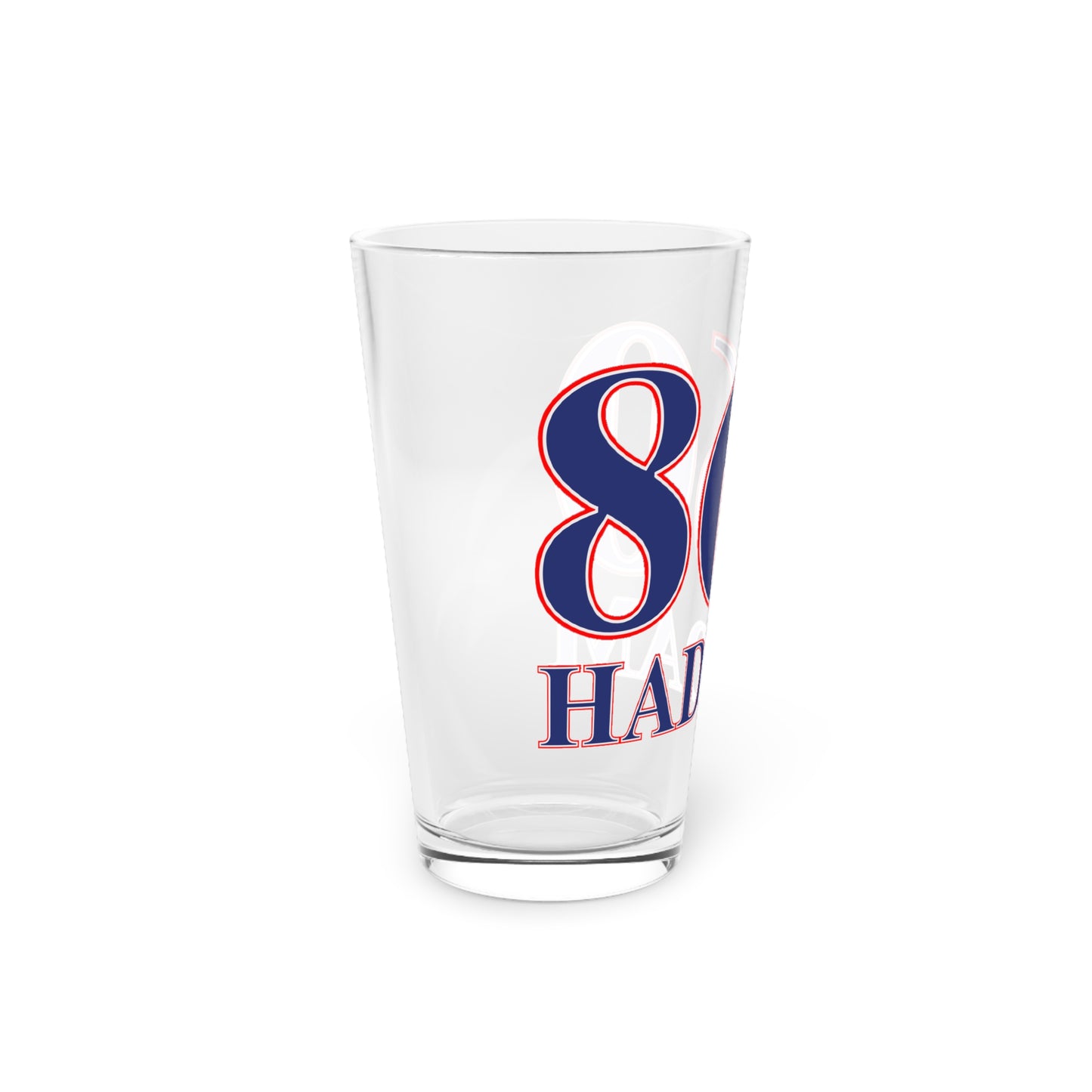 860 Haddam Red, White & Blue Pint Glass, 16oz