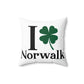 I Clover Norwalk Spun Polyester Square Pillow