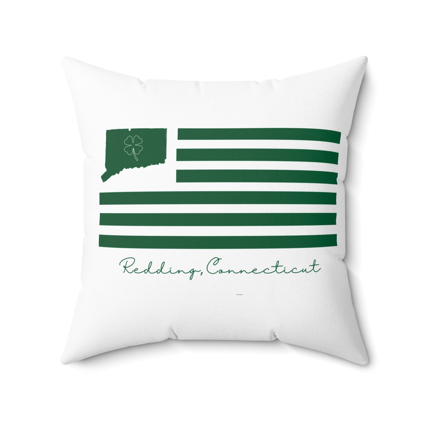 Redding Connecticut St Patrick’s Day Flag Spun Polyester Square Pillow